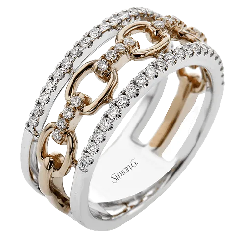 Fashion Ring In 18k Gold With Diamonds