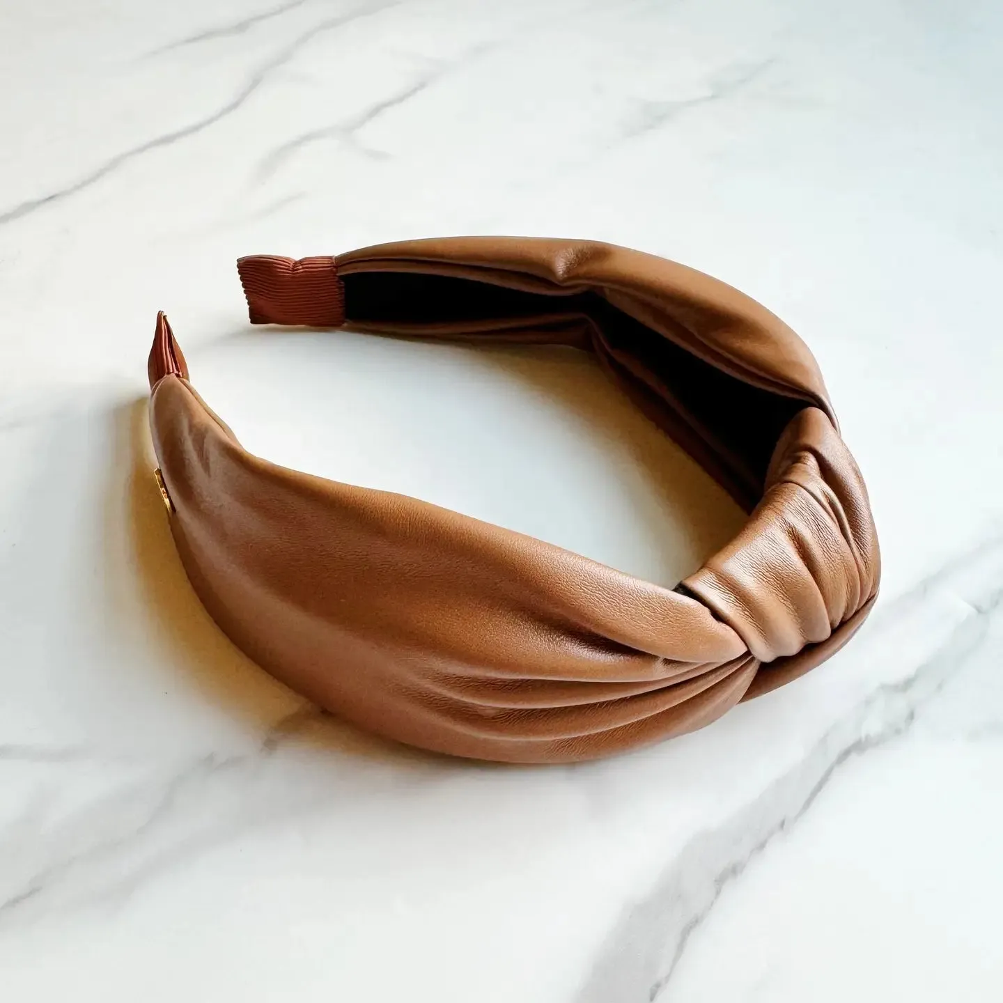 Faux Leather Knotted Headband