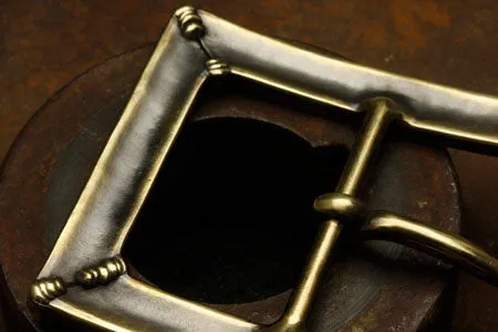 Four Spot Weld Brass Belt Buckle