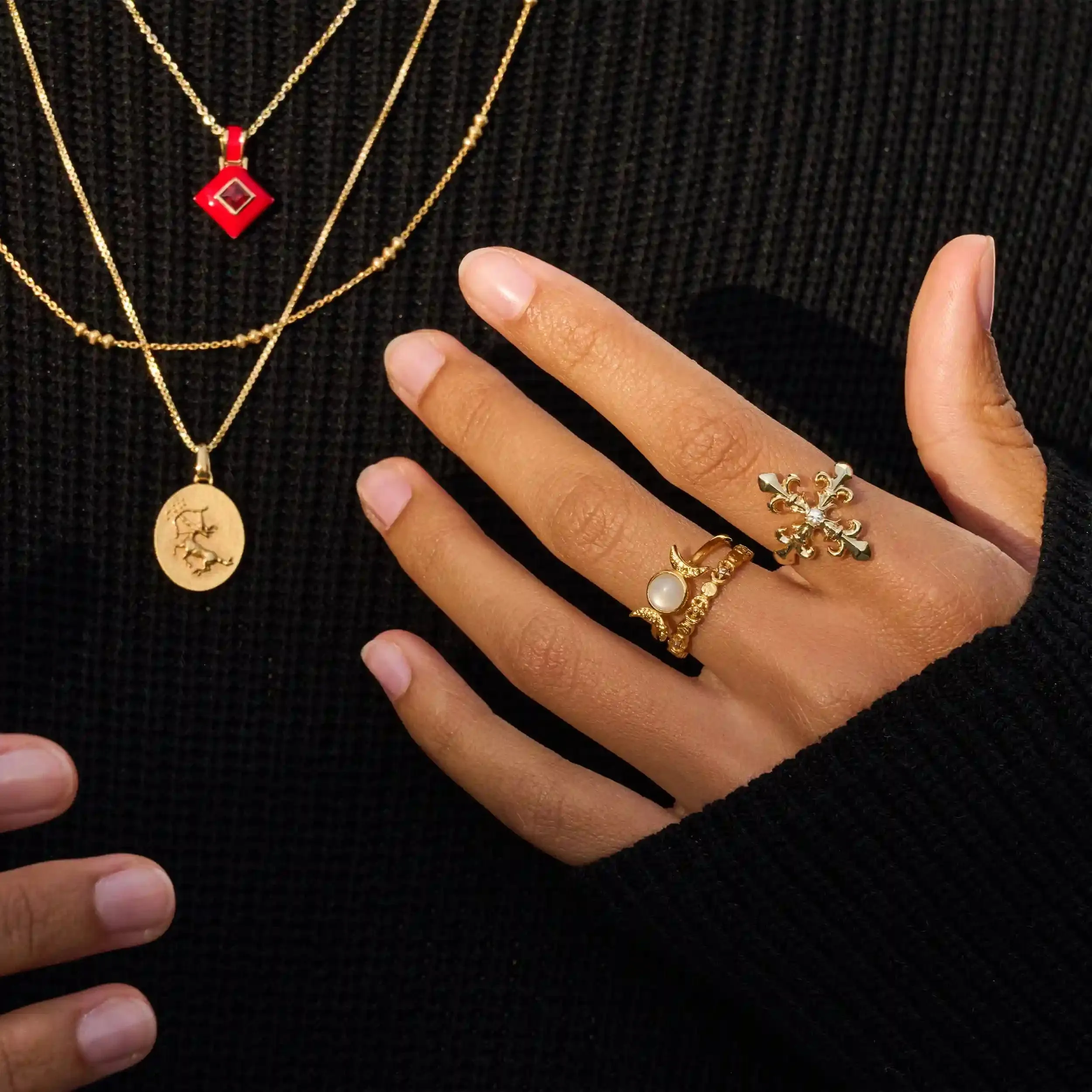 French Cross Statement Ring