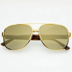 Freyrs Carter Gold Mirror Tortoise Sunglasses