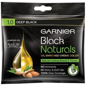 Garnier Black Naturals Hair Colour - Shade 1 Deep Black 20 ml   20 gm