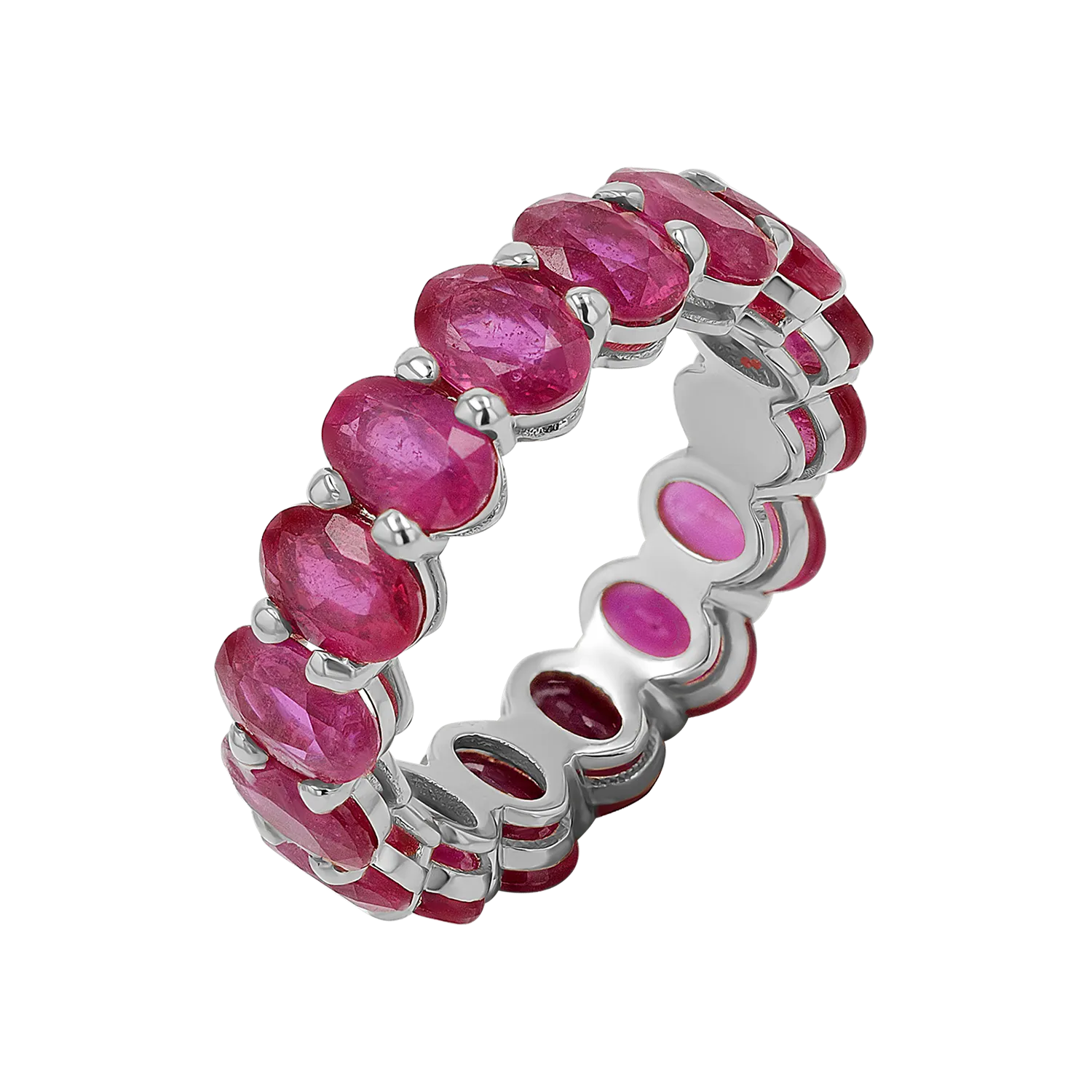 Genuine Ruby Oval Eternity Band