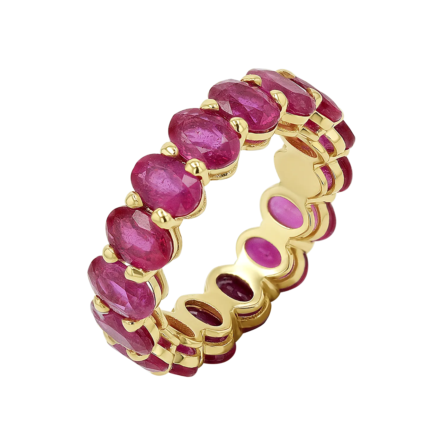 Genuine Ruby Oval Eternity Band