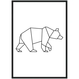 Geometric Bear Wall Art