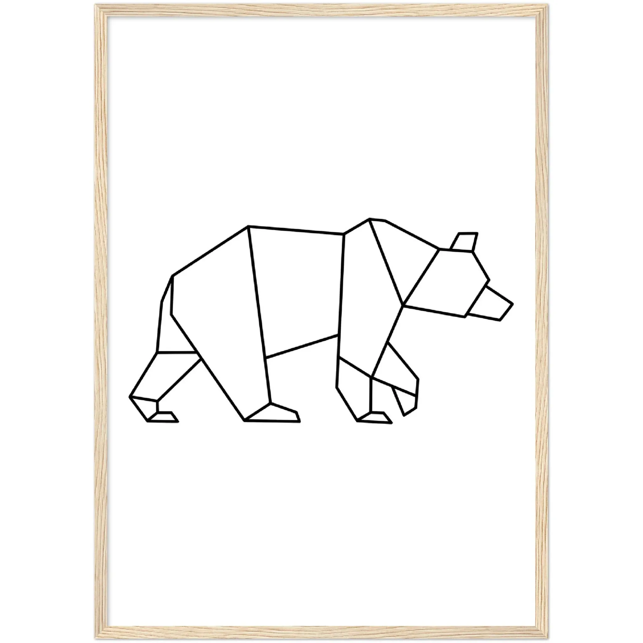 Geometric Bear Wall Art