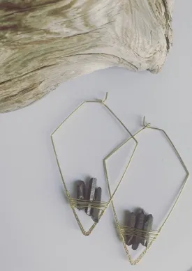 Geometric Gemstone Earrings