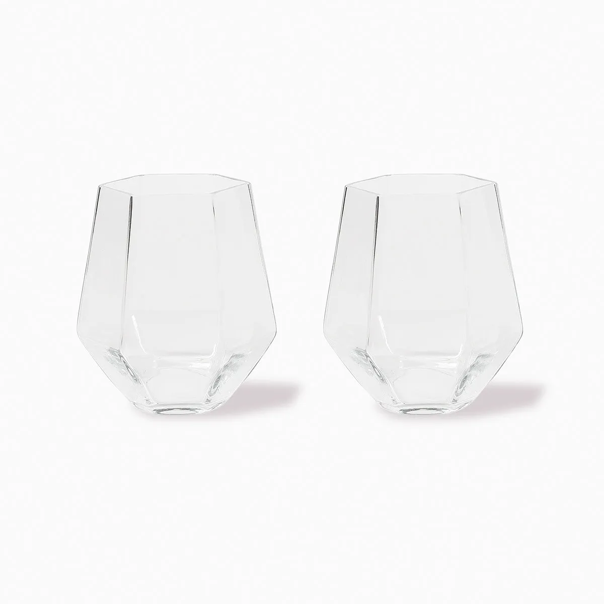 Geometric Wine Glasses (Set of 2)