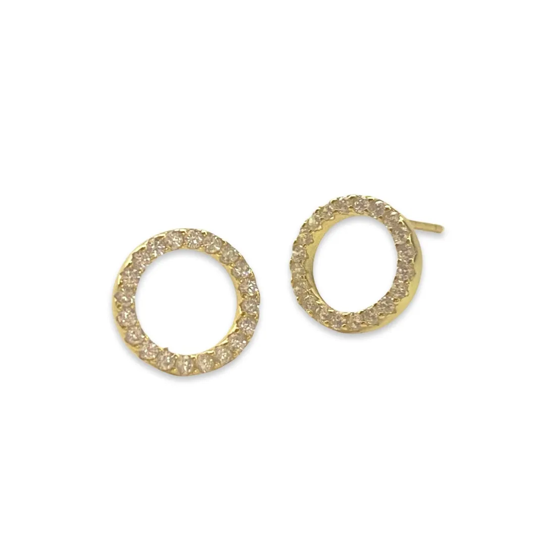 Geovana Circle Sparkle M Studs