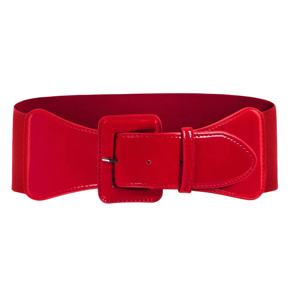 Grace Karin Women Classic Buckle Waistband Polyurethane Leather Patchwork Waist Belt