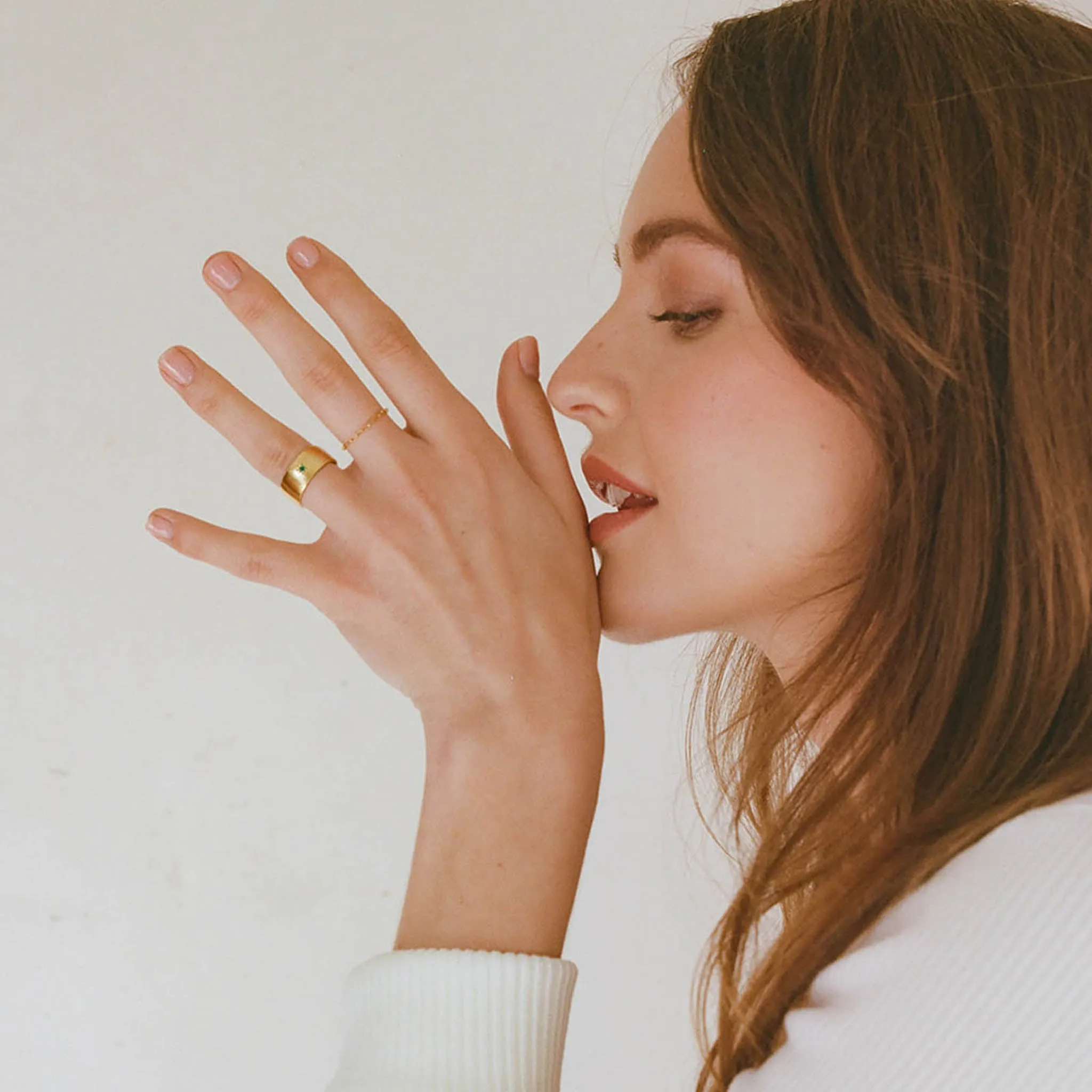 Green Onyx Sigaro Ring