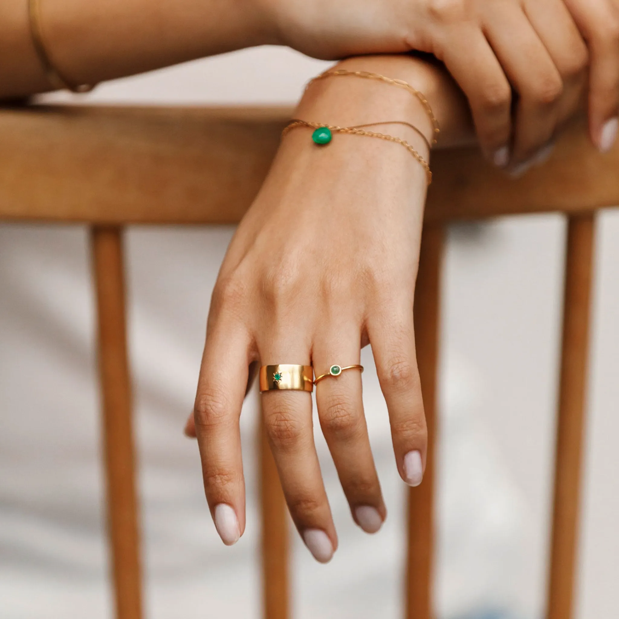 Green Onyx Sigaro Ring