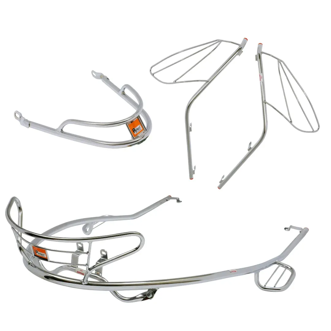 Safety Guard Kit for Honda Aviator: Rear Guard, Front Guards, and Mudguard.