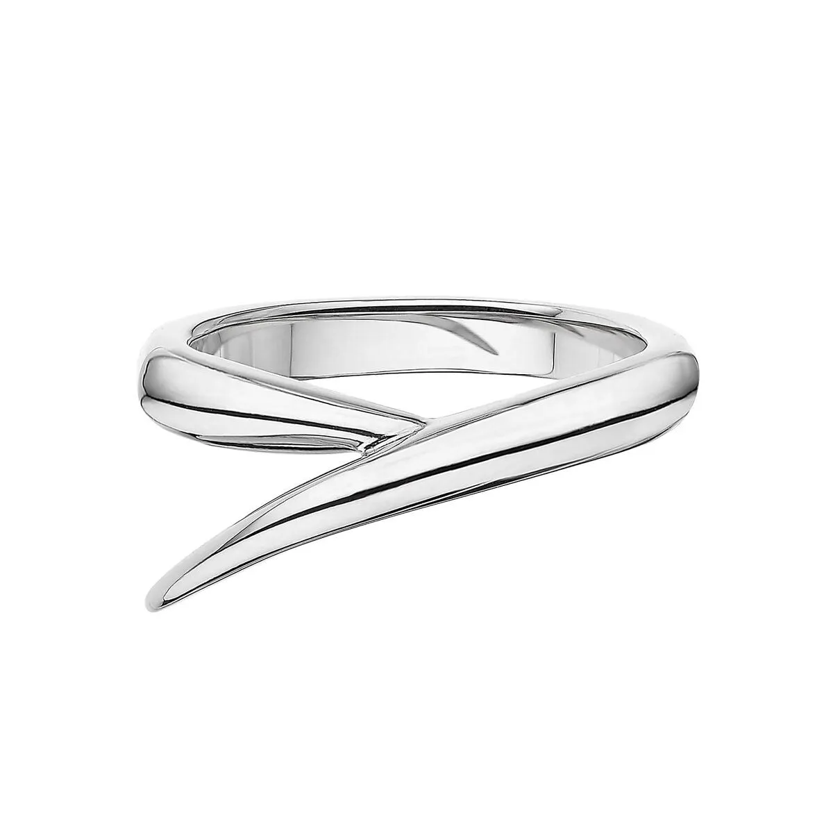 Interlocking Single Ring - 18ct White Gold