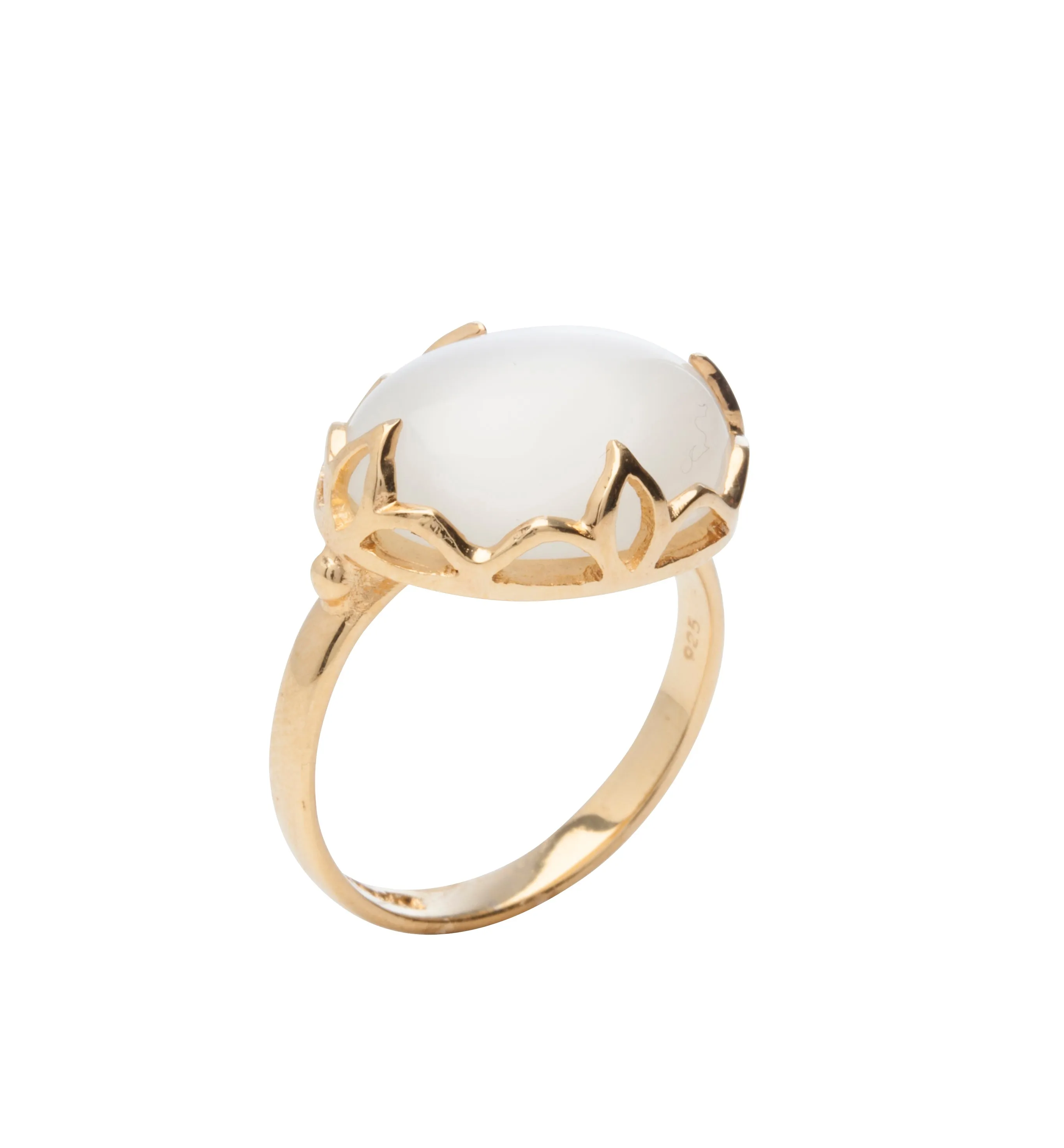 Jali Ring, Moonstone, Gold