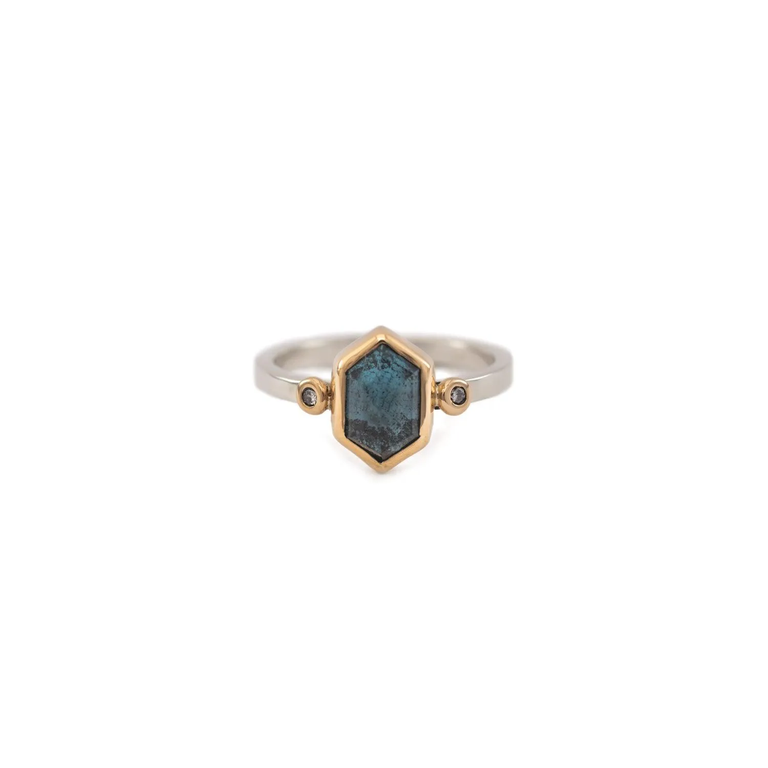 Jemma - London Blue Hexagon Ring