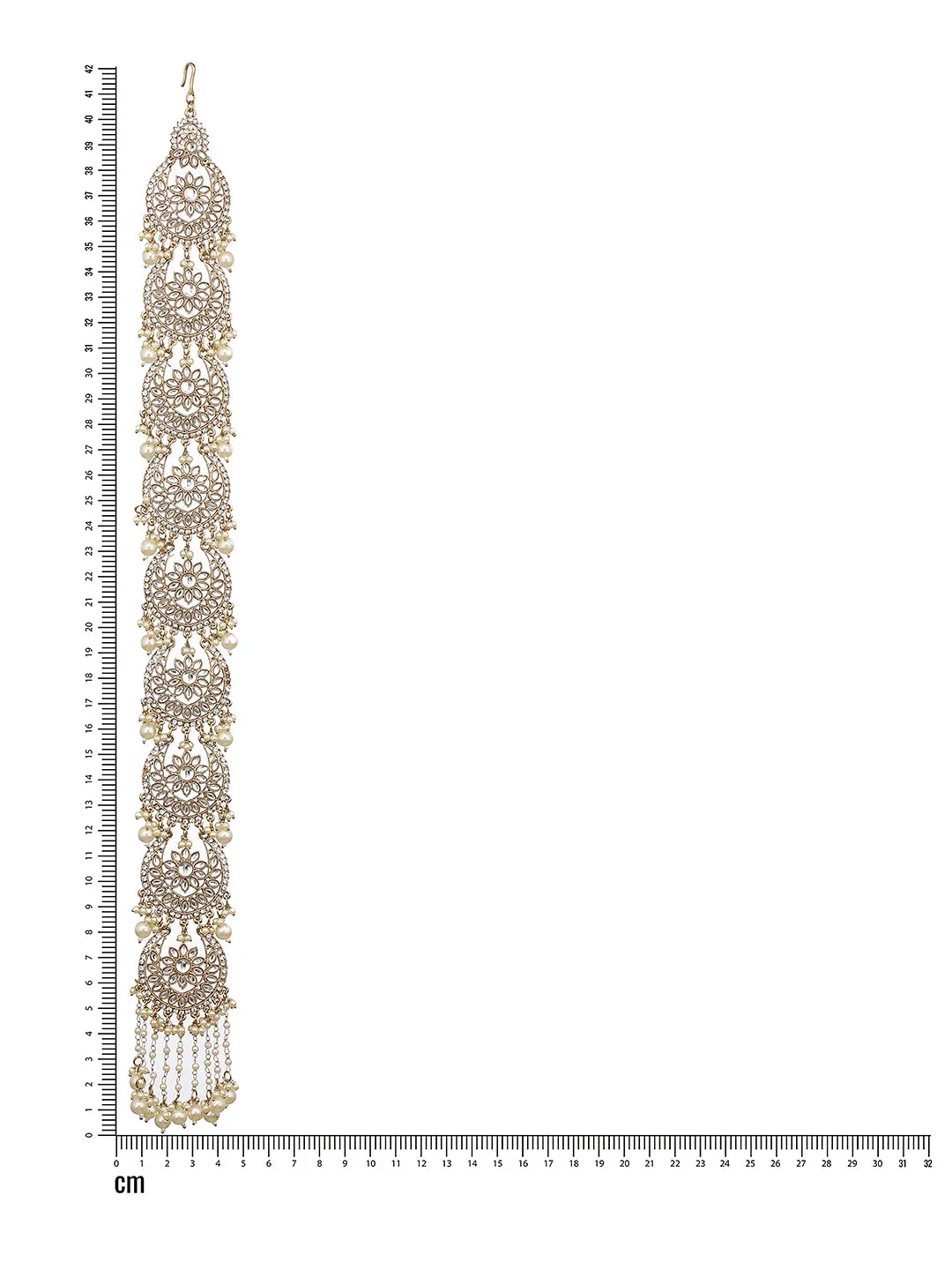 Kundan Studded & Pearl Beaded Embellished Choti Hair Accessories