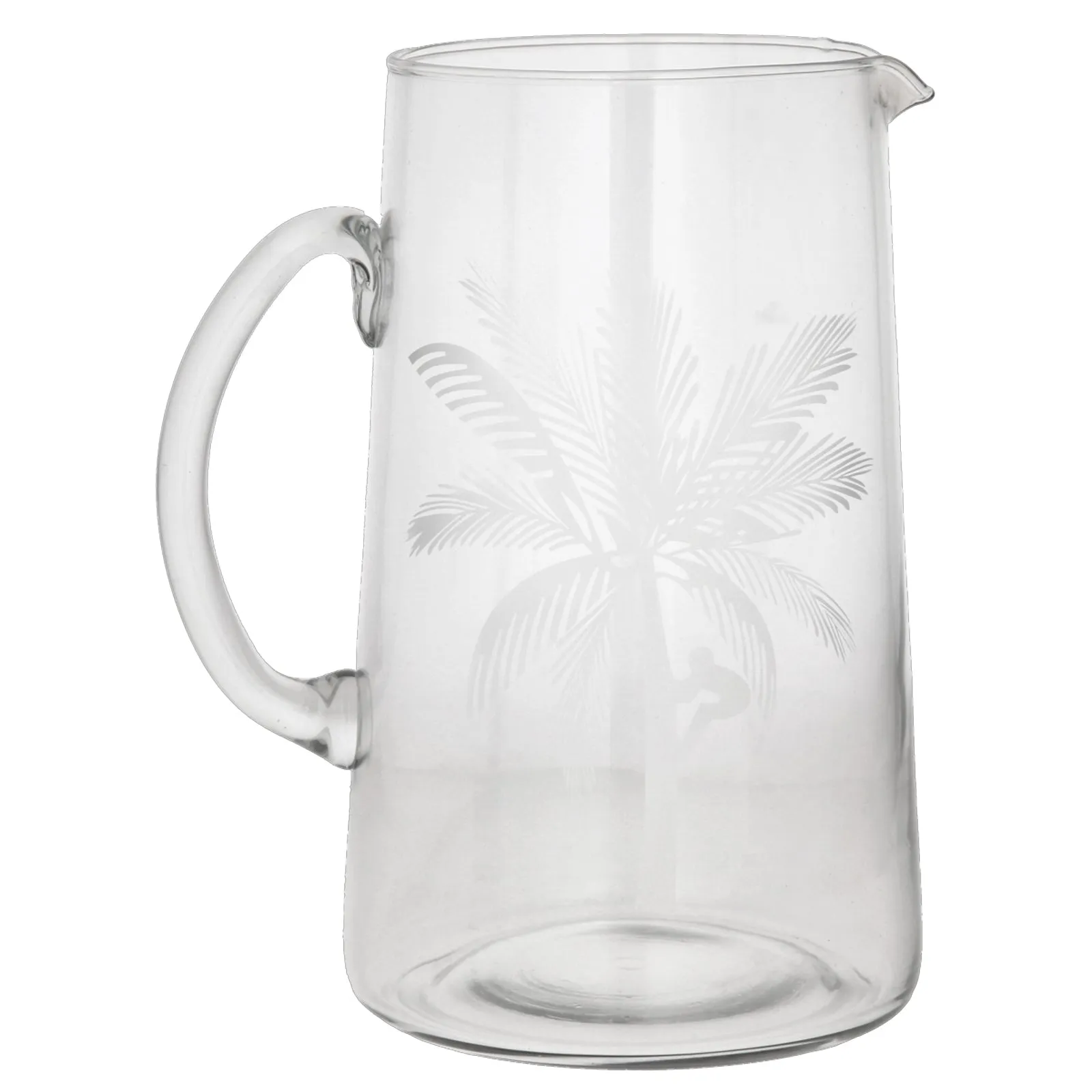 Large Glass Palm Water Jug