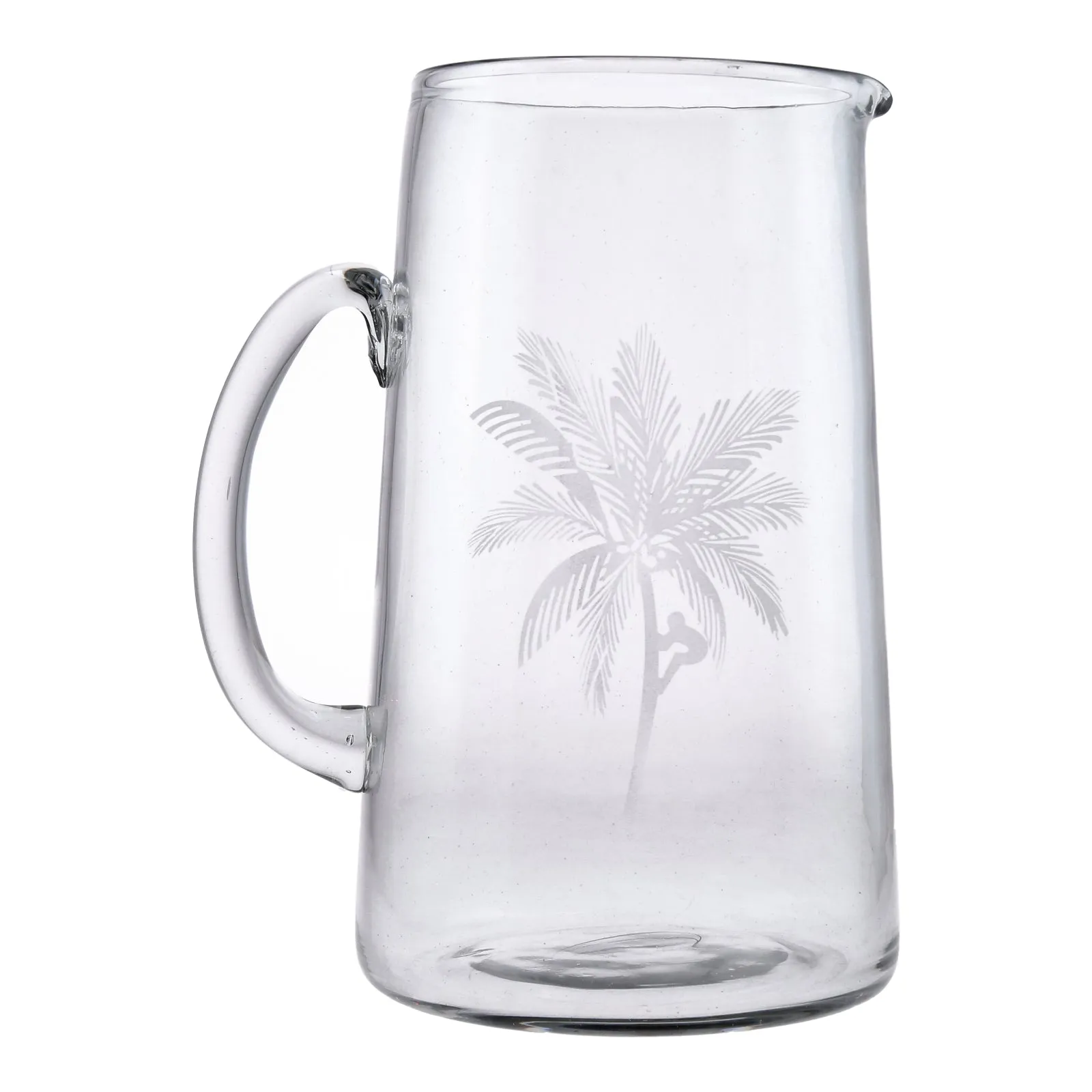 Large Glass Palm Water Jug