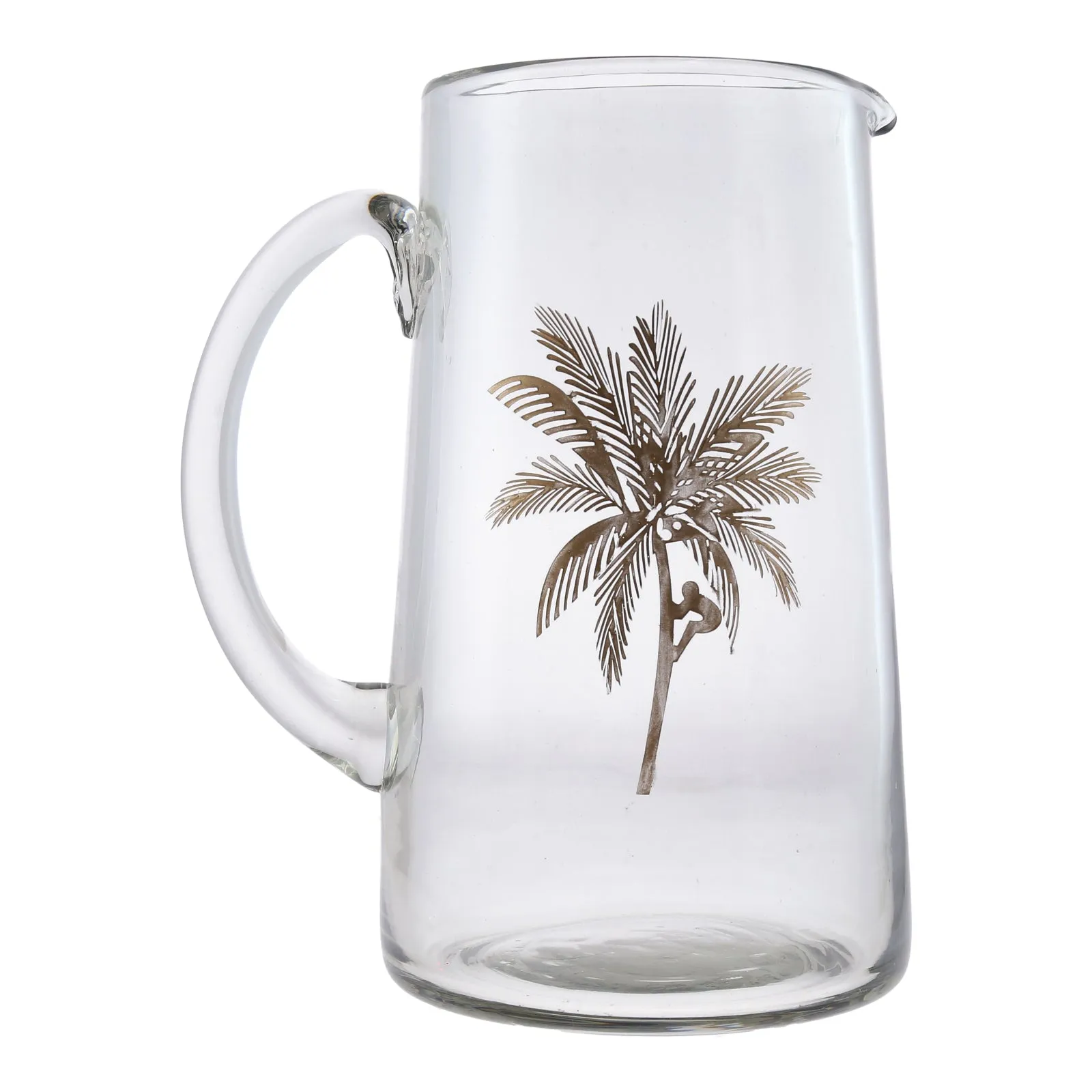 Large Glass Palm Water Jug