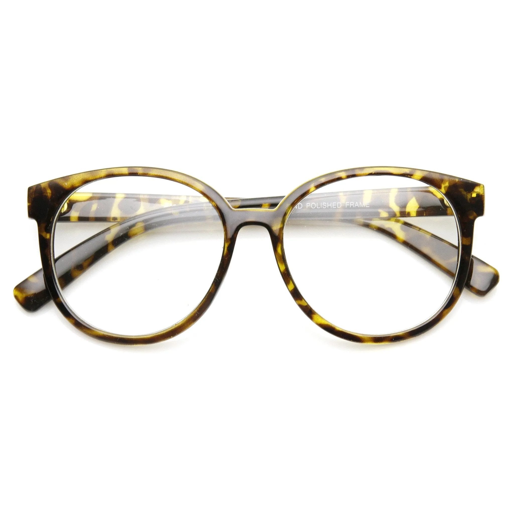 Large Round P3 Vintage Inspired Clear Lens Glasses