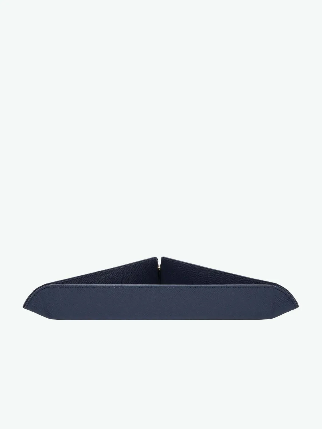 Leather Large Triangle Trinket Tray Navy