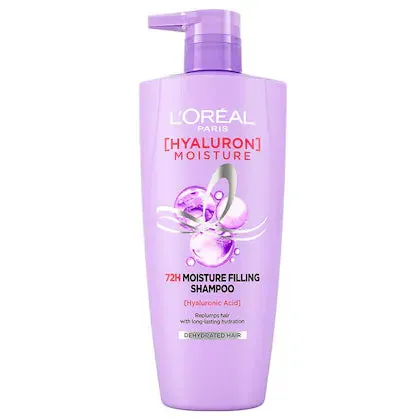 LOreal Paris Hyaluronic Acid Infused Moisture Boosting Shampoo, 650ml - Ultimate Solution for Dry Hair