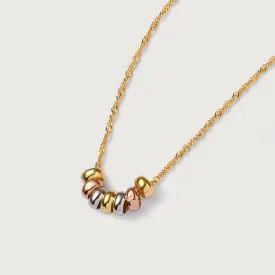 Lucky Rings Triple 9K Gold Chain Necklace