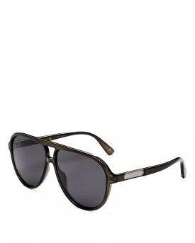 Men's Brow Bar Aviator Sunglasses, 60mm