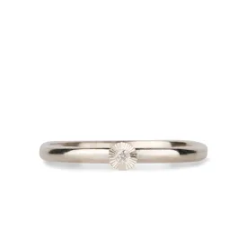 Micro Aurora Diamond Stacking Ring in Silver