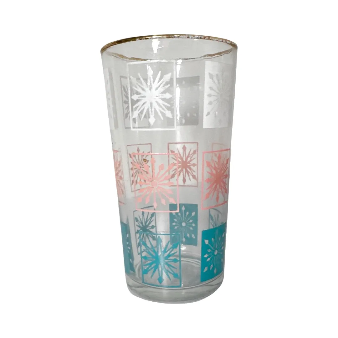 Mid-Century Atomic Star & Snowflake Glasses (Set of 4)