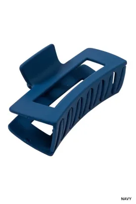 Mina Rectangular Claw Clip - Navy