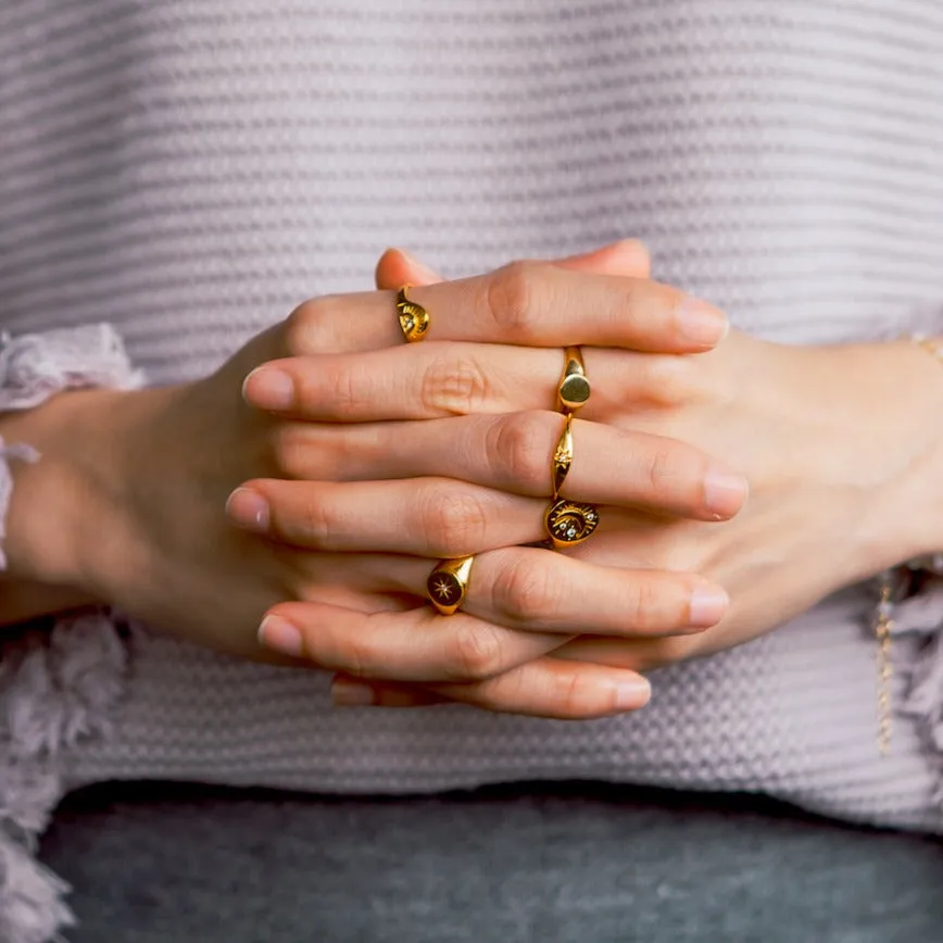 Minimal Signet Ring Silver