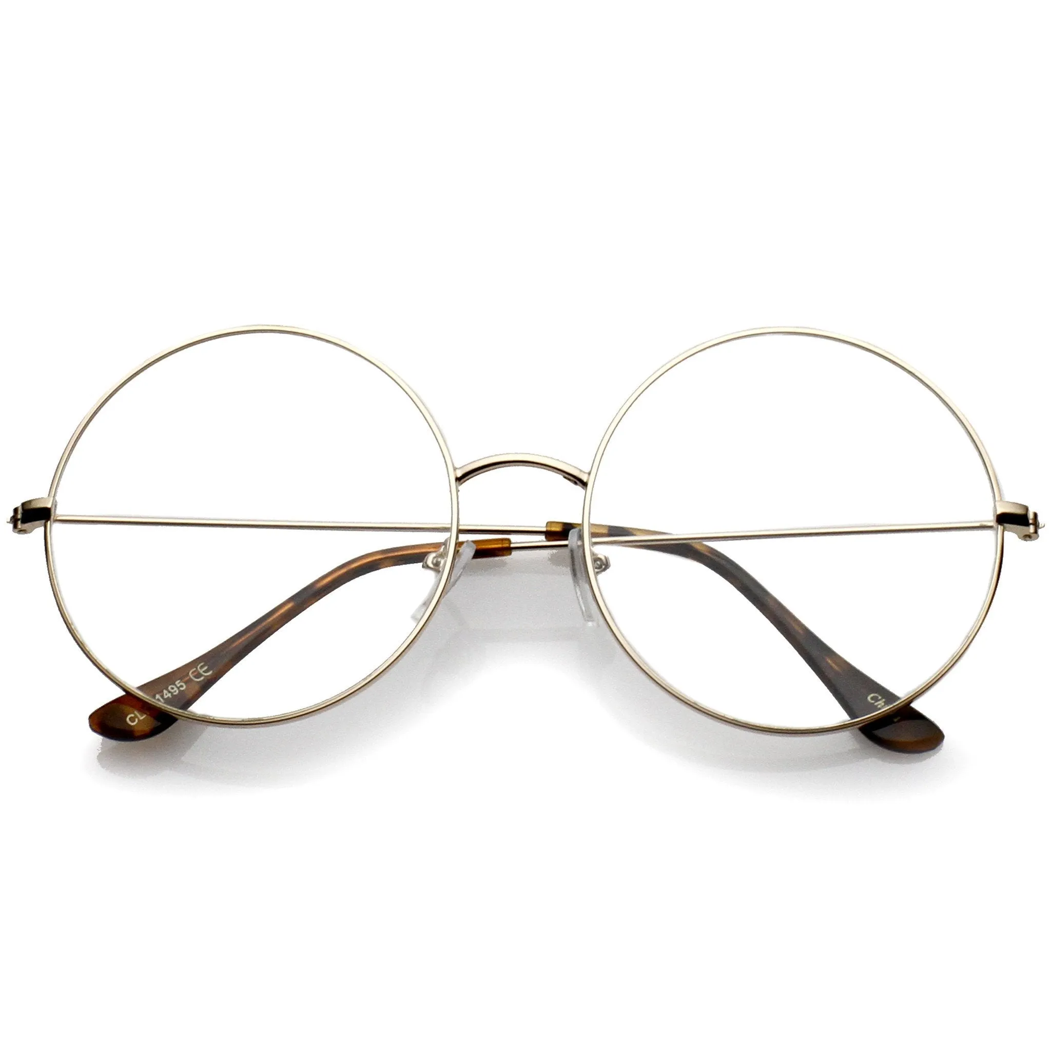 Modern Slim Round Clear Lens Dapper Glasses