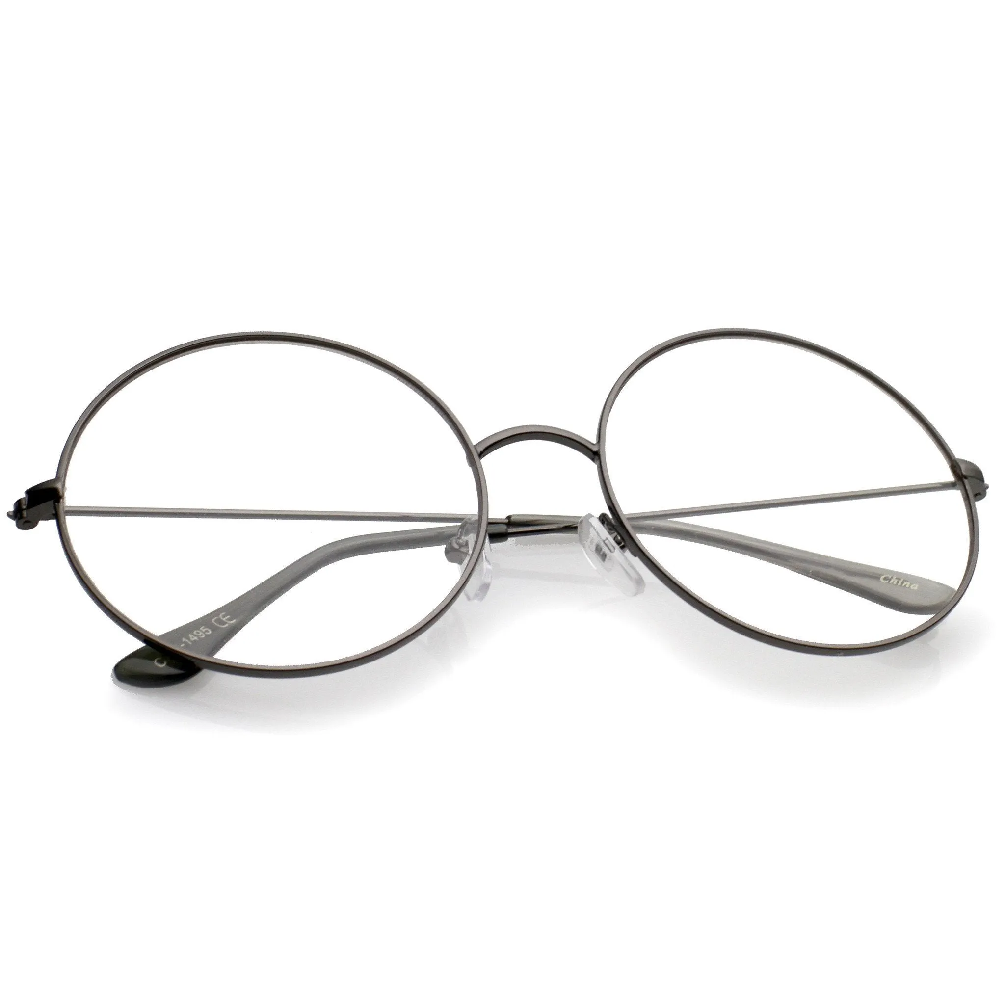 Modern Slim Round Clear Lens Dapper Glasses