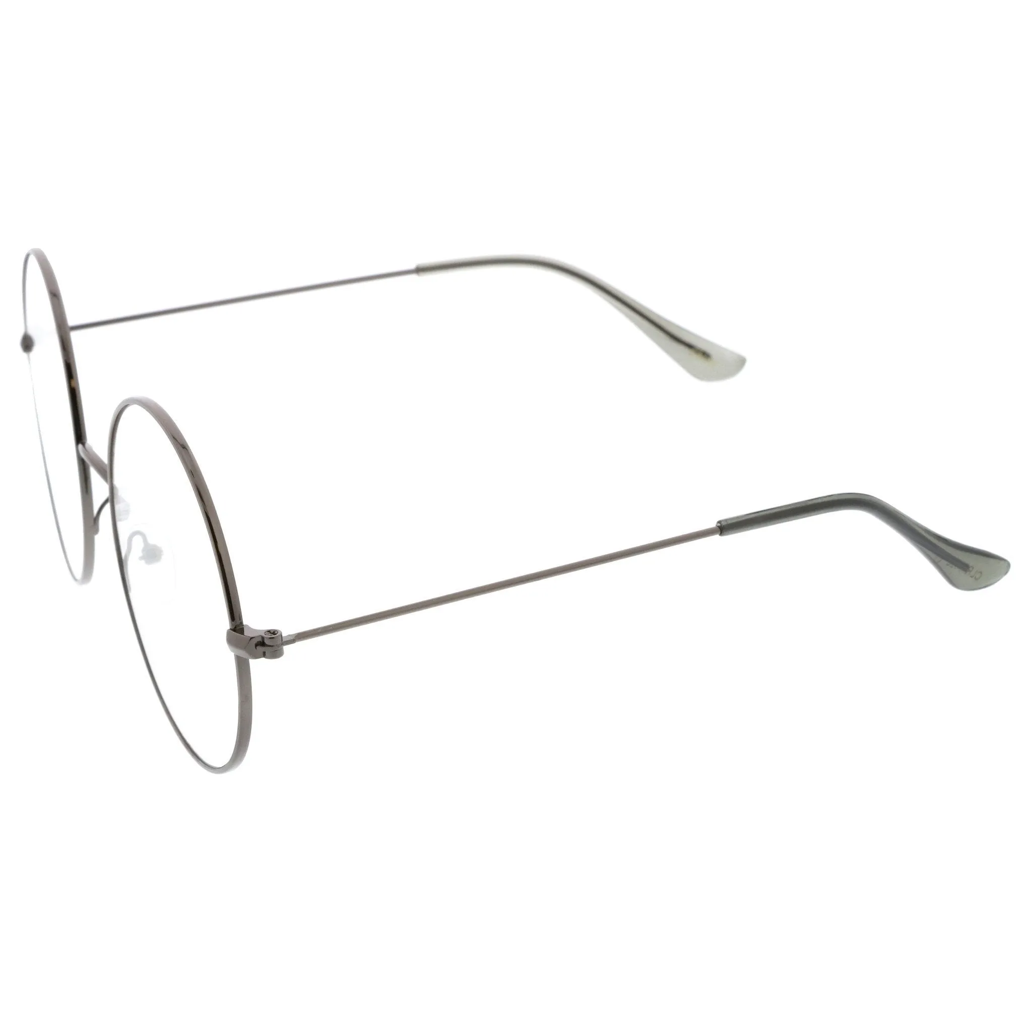 Modern Slim Round Clear Lens Dapper Glasses