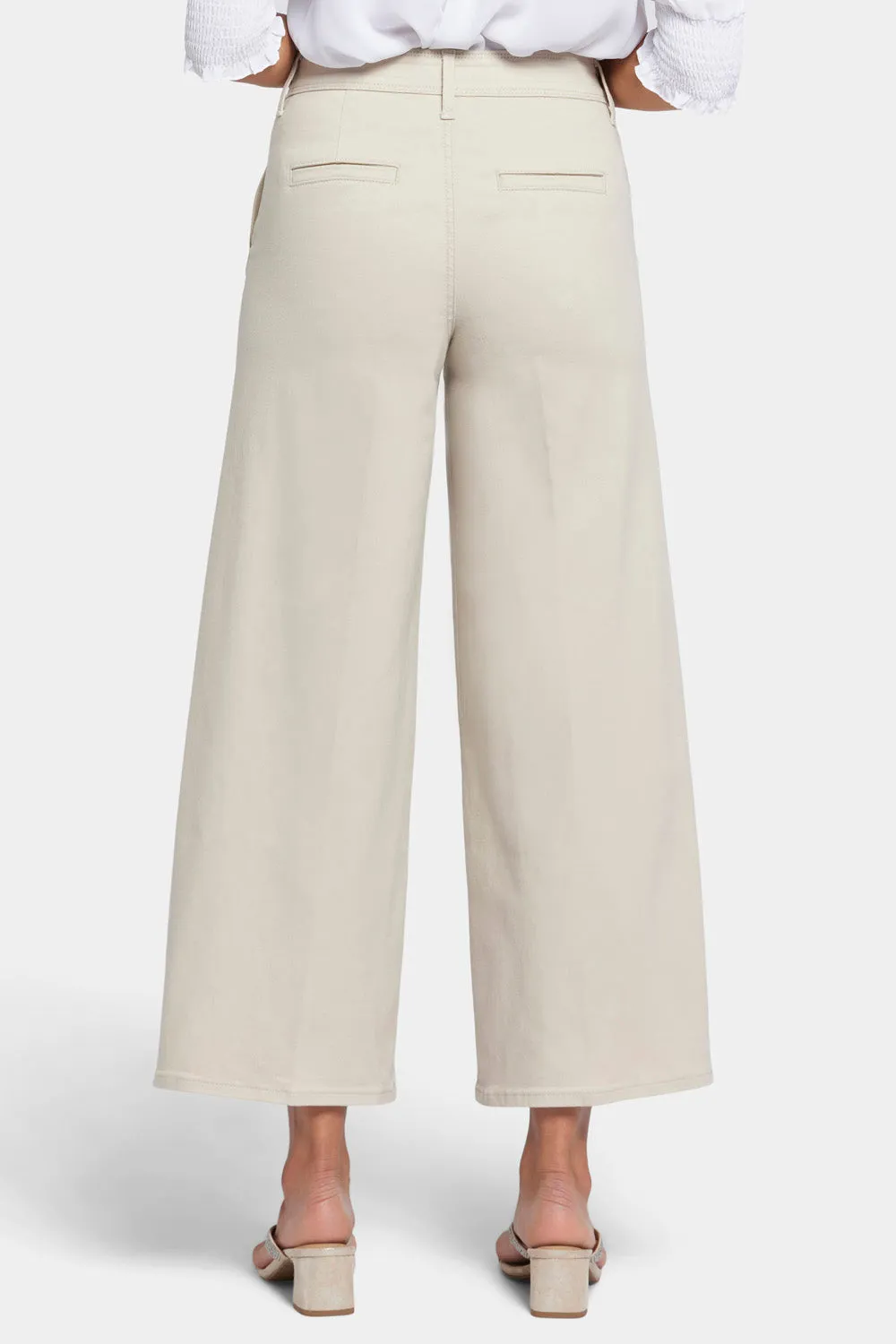 Mona Wide Leg Trouser Ankle Jeans  - Feather