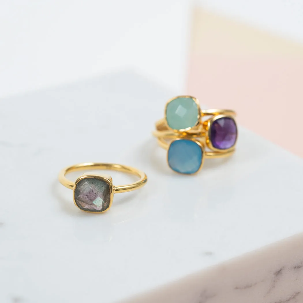 Mondello Labradorite Gold Vermeil Ring