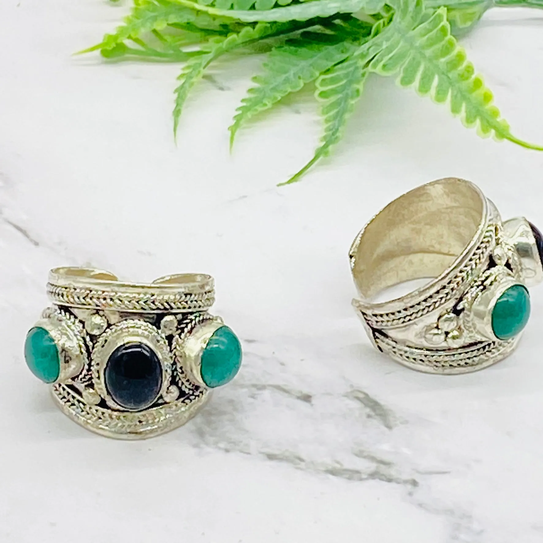 Multistone Stackable Rings, Handmade Jewelry, Crystal Rings, Vintage Style Rings, Adjustable Gemstone Rings, Unisex Statement Rings