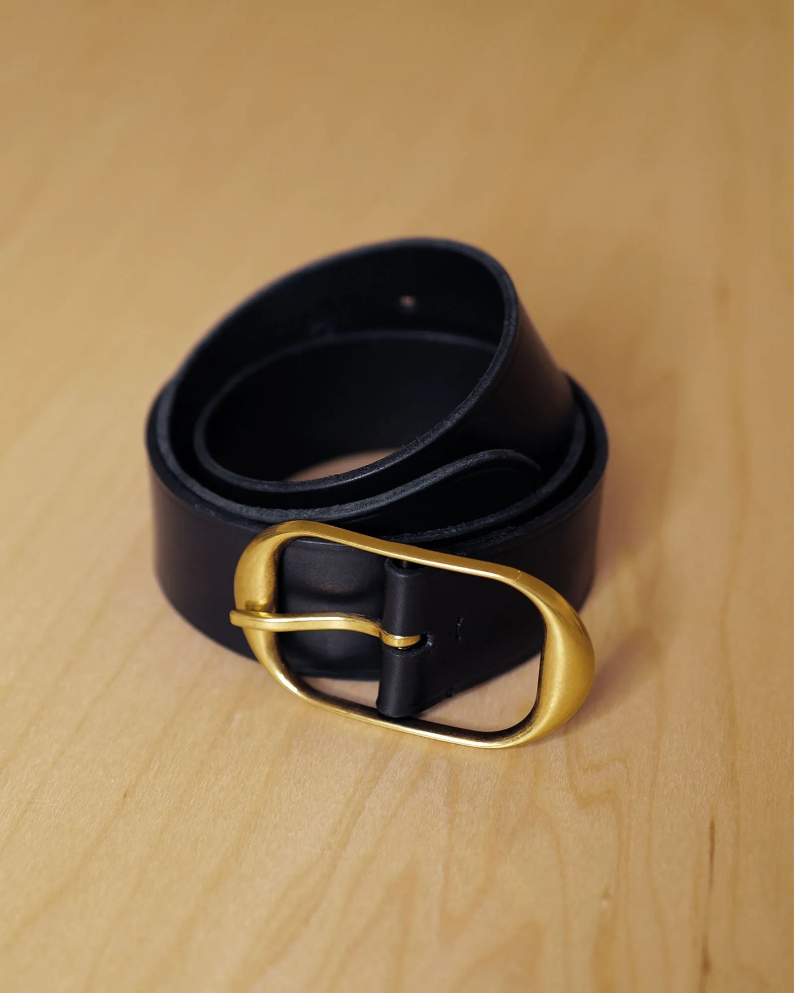 Nili Lotan Designer Black Belt with Antique Brass Detailing