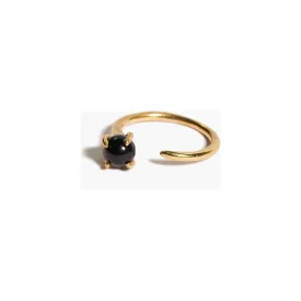 Odette Klint Ring in Brass with Black Onyx