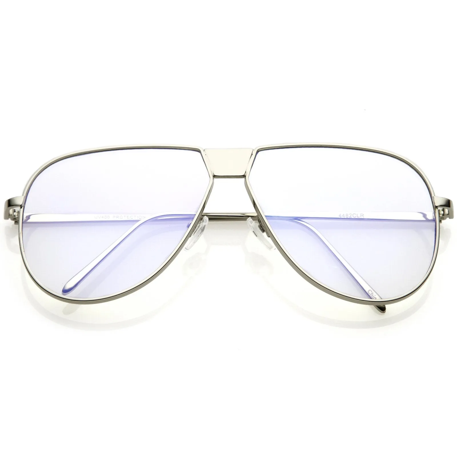 Oversize Retro Clear Lens Flat Top Glasses