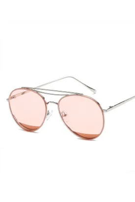 PINK AVIATOR DOUBLE BARRE SUNGLASSES