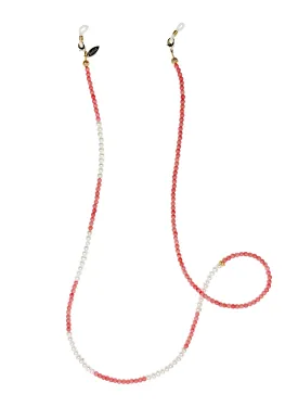 Pink Coral Freshwater Pearls Sunglasses Chain EC001