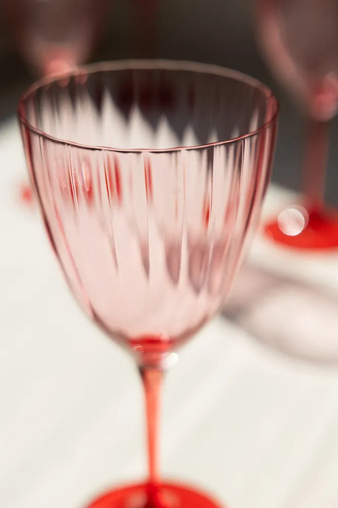 Pink Wine Glass