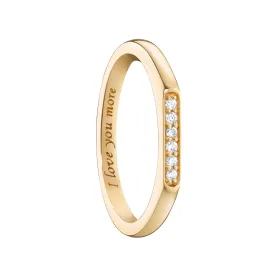 "I Love You More" Diamond Stackable Ring