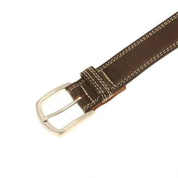 Raleigh Elk Leather Belt Mahogany