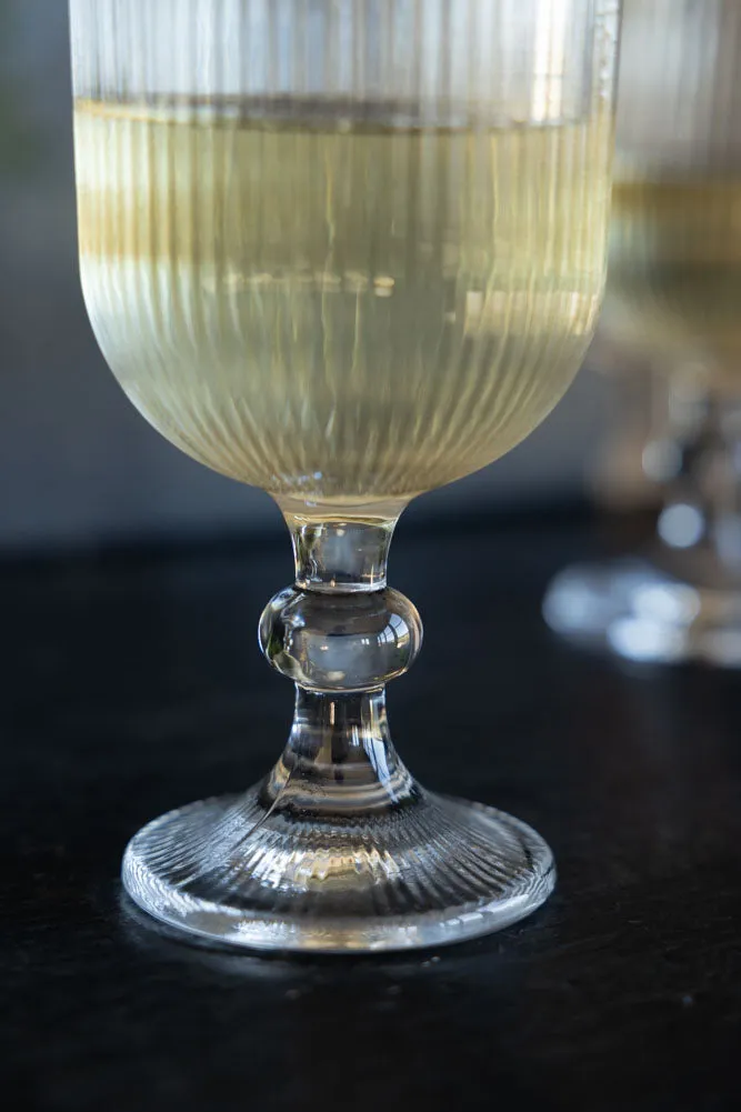 Ribbed Wine Glass