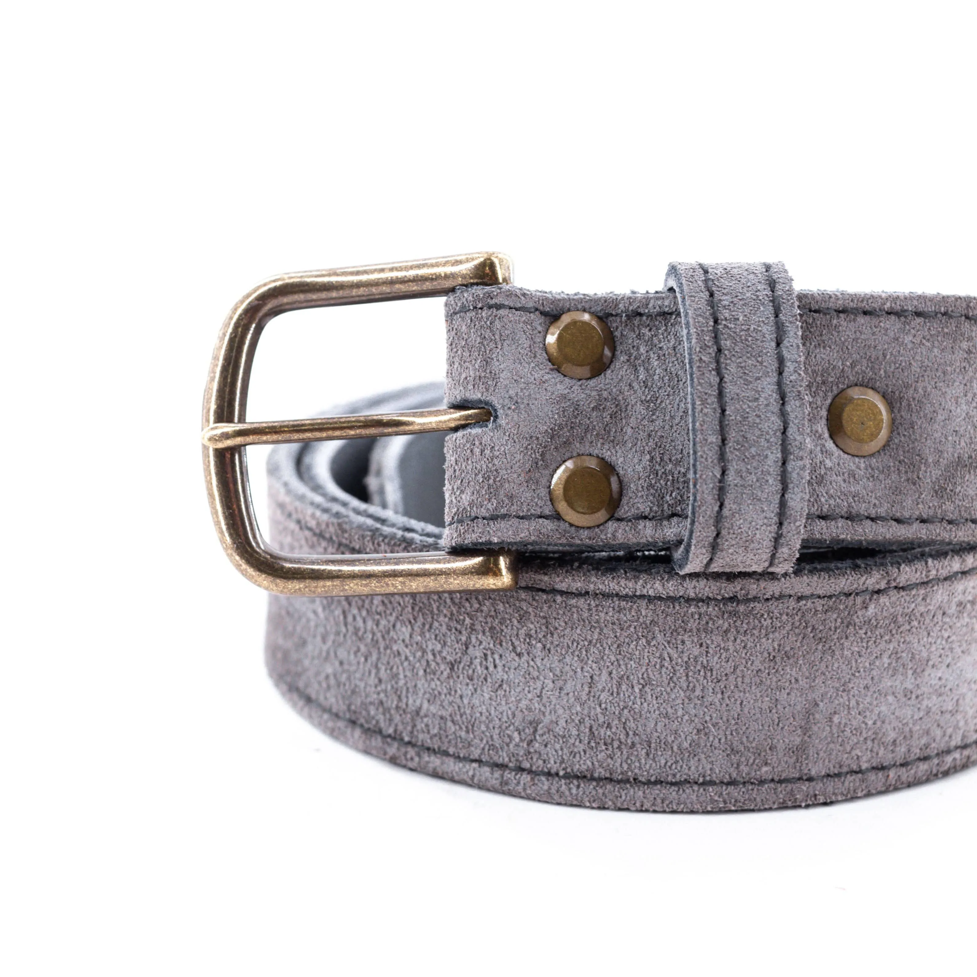 Rough Gray Leather Belt