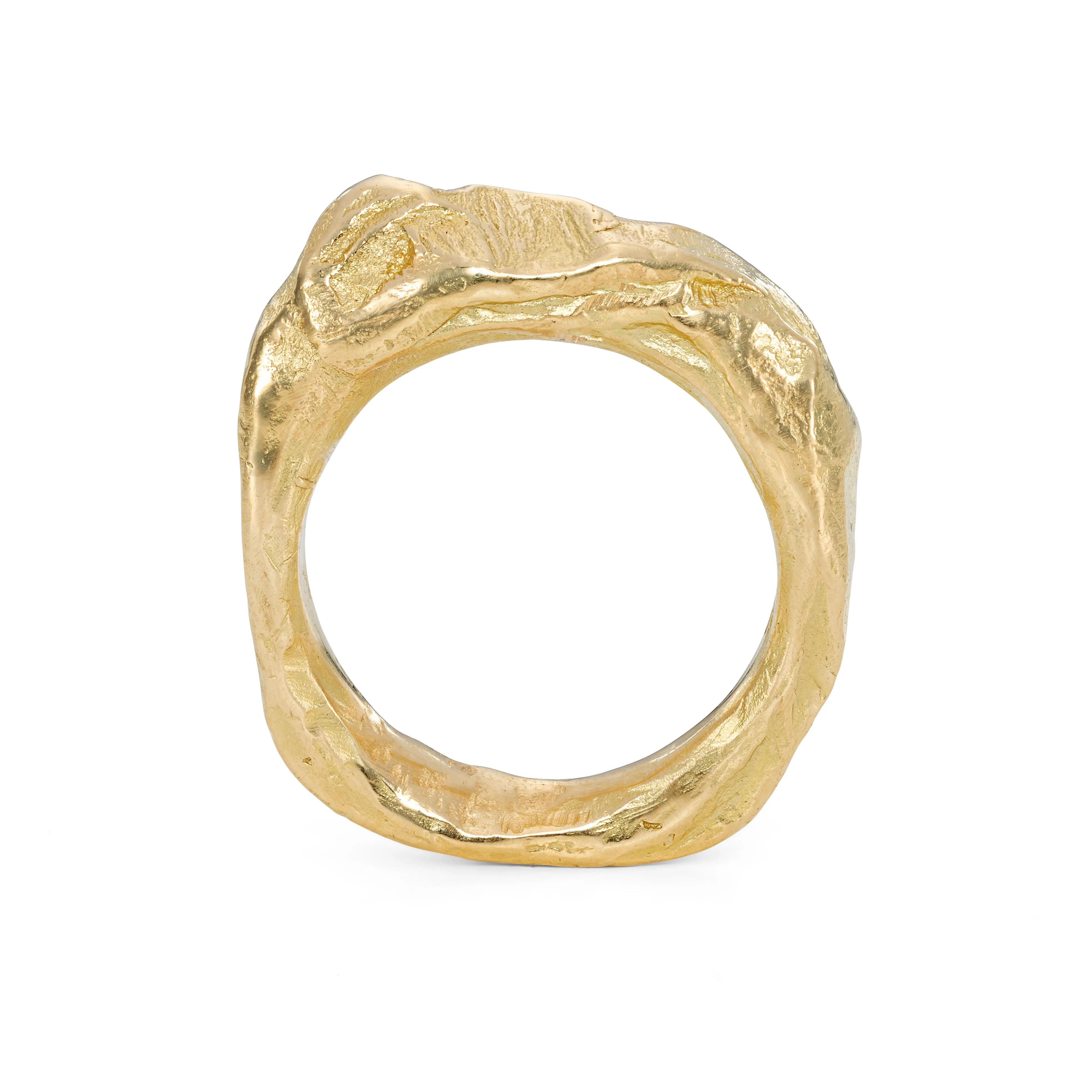 Rugged Rock Ring 18ct Gold